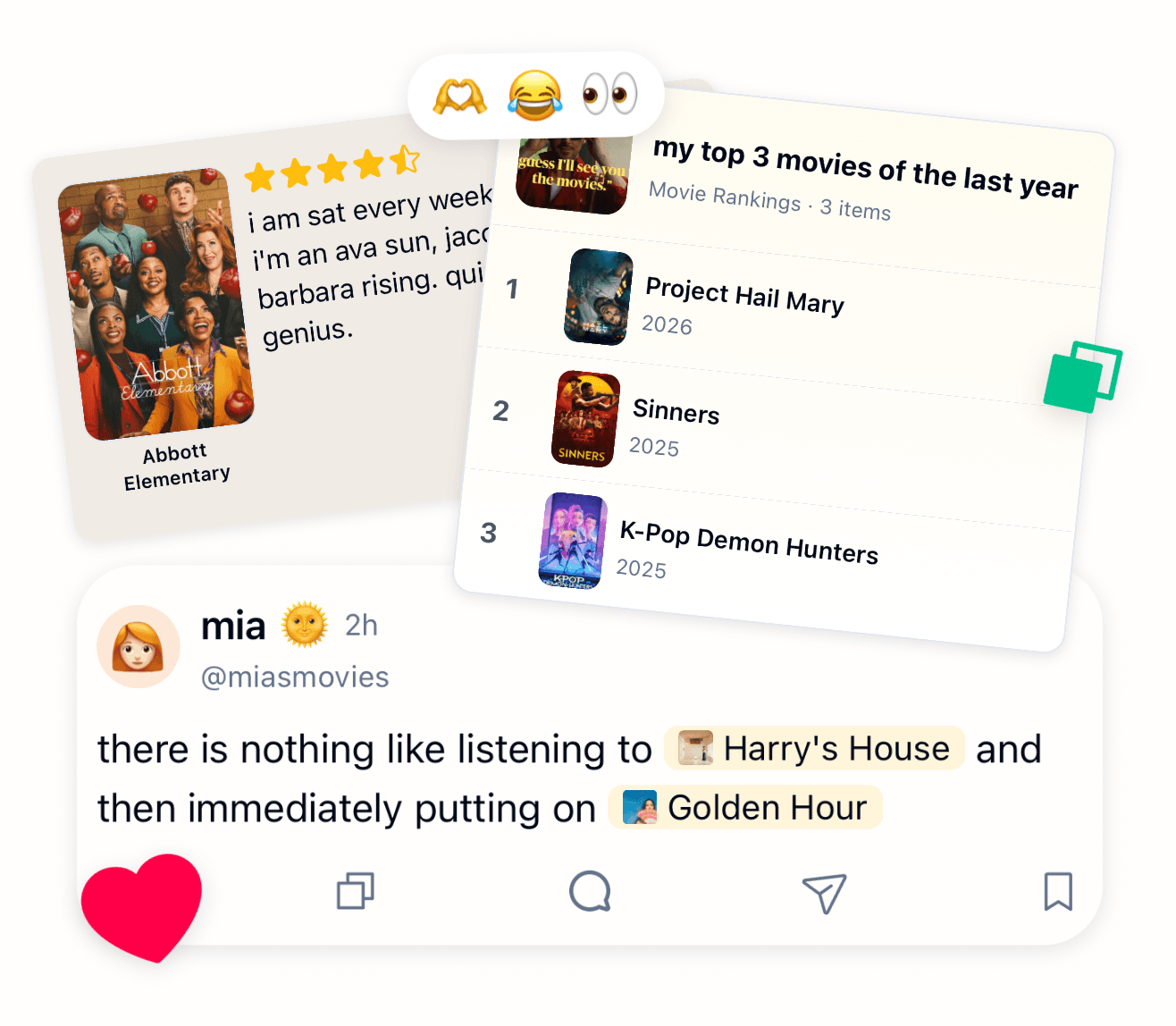 Enjoy app - share reviews, rankings, and recommendations
